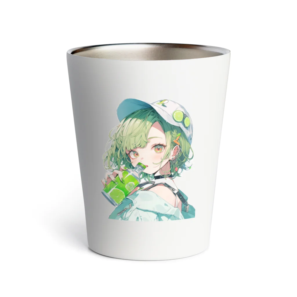 absolutezero121の片手に飲み物を持つ少女 Thermo Tumbler