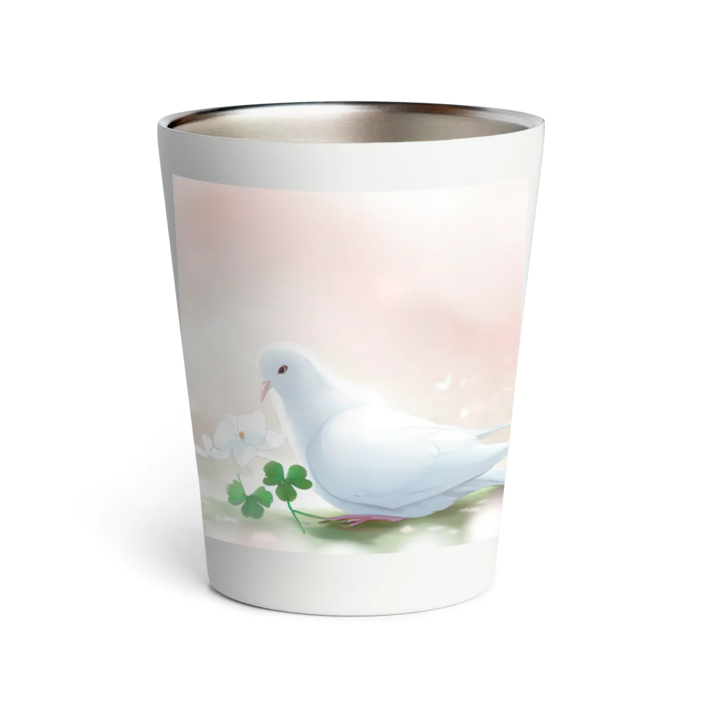 こりすまるの夢幻　鳩　和み Thermo Tumbler