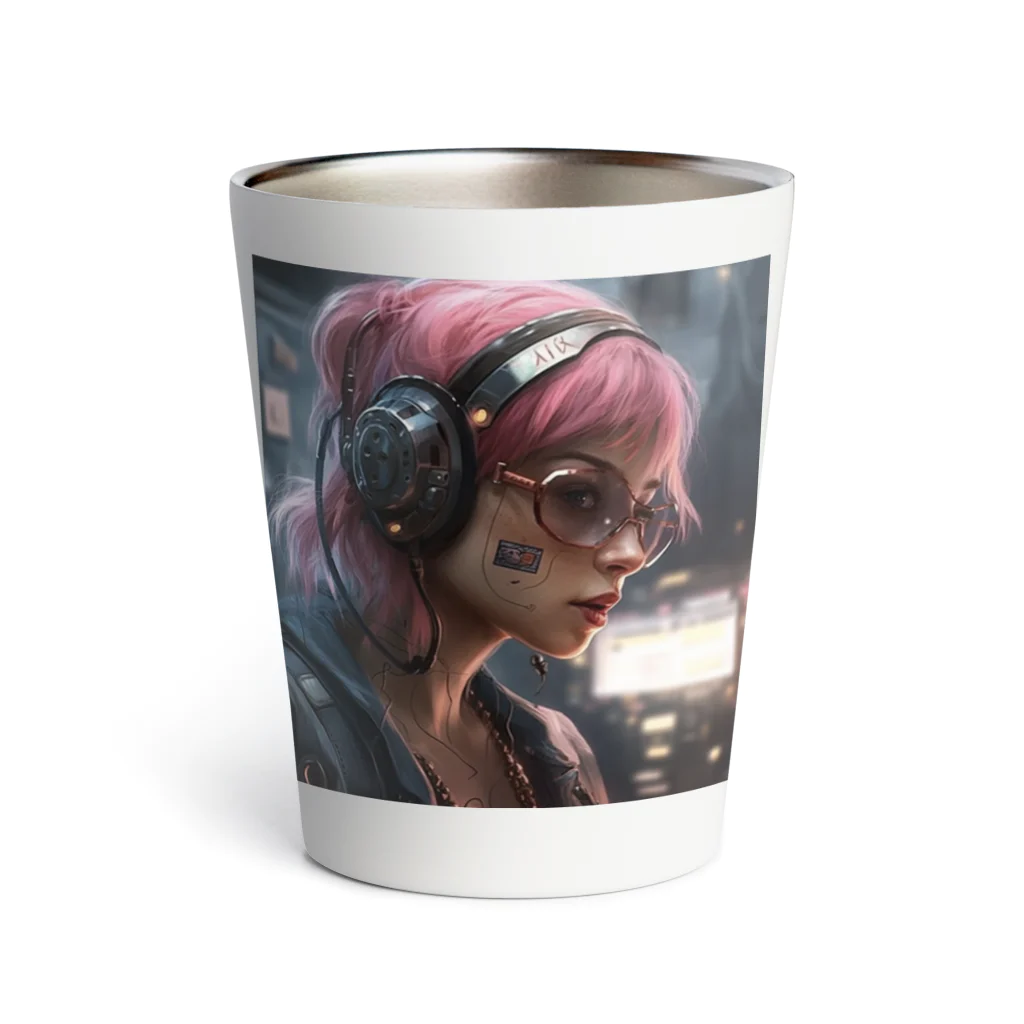 SONESONEのサイバーパンクシティの少女２ Thermo Tumbler