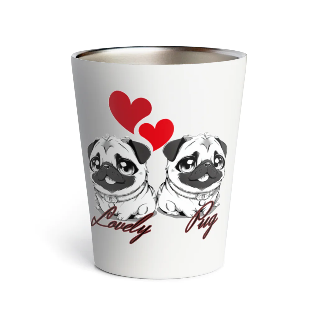 furebuhi　clubのＬＯＶＥＬＹ　ＰＵＧ（ラブリーパグ） Thermo Tumbler