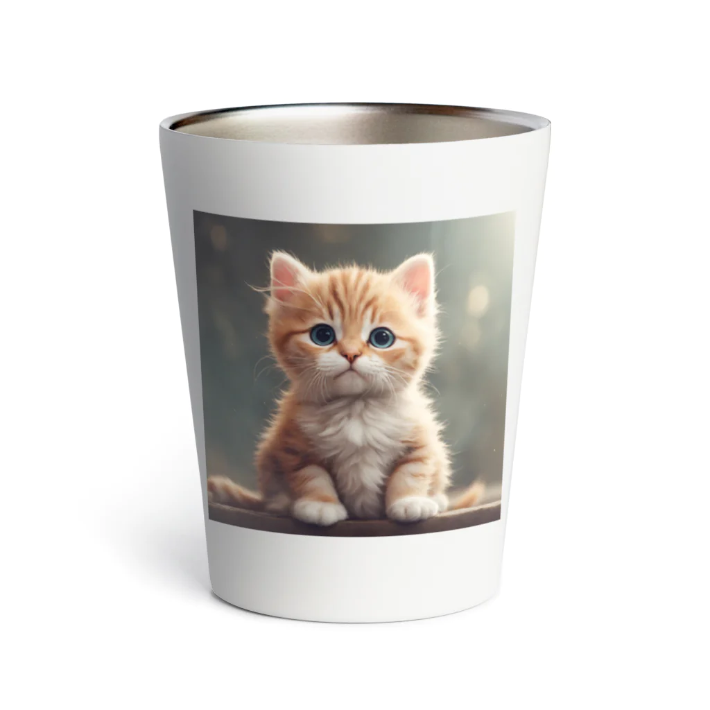 tetuharuのキュートな子猫 Thermo Tumbler