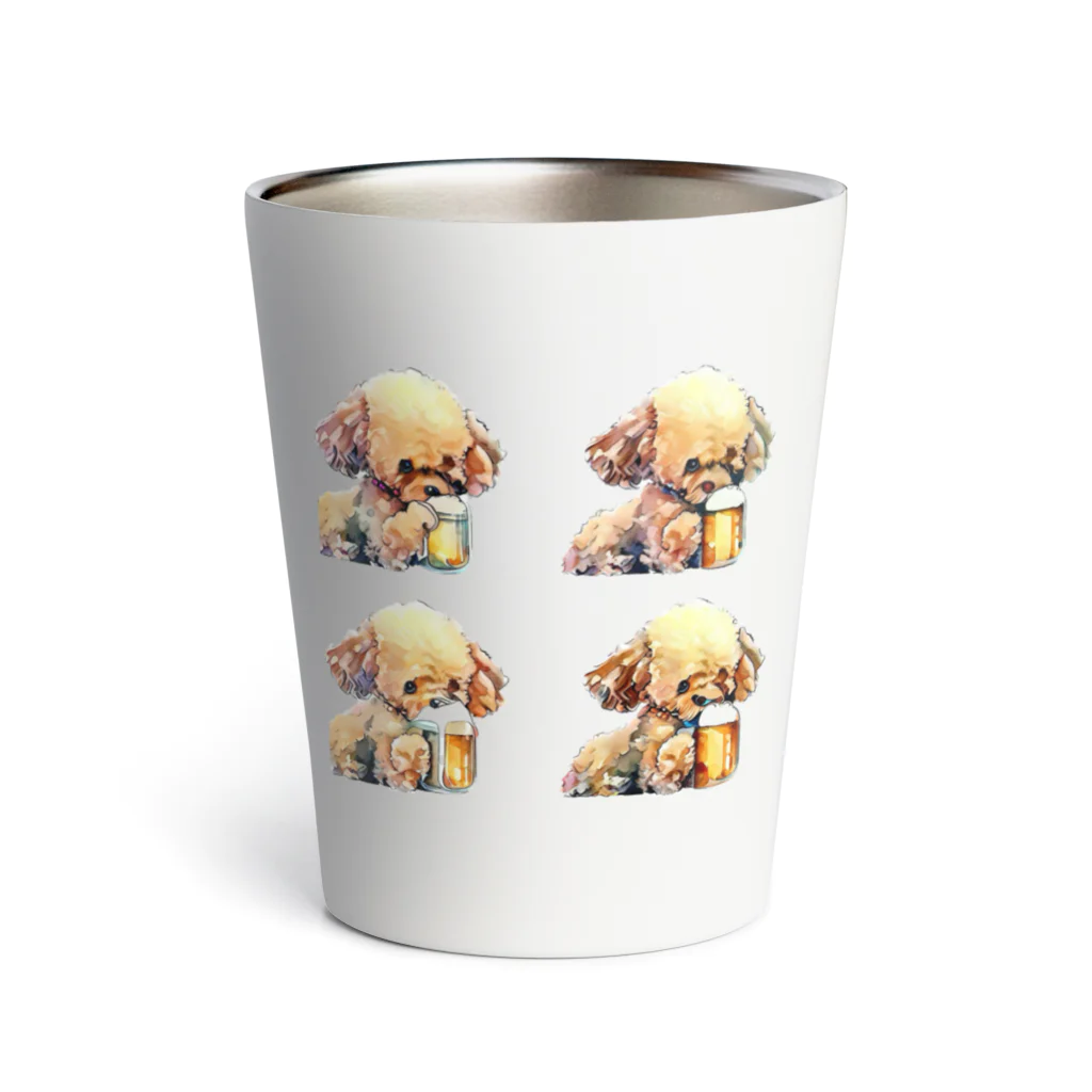 ✴︎Tiara shop✴︎のビール好きの犬 Thermo Tumbler