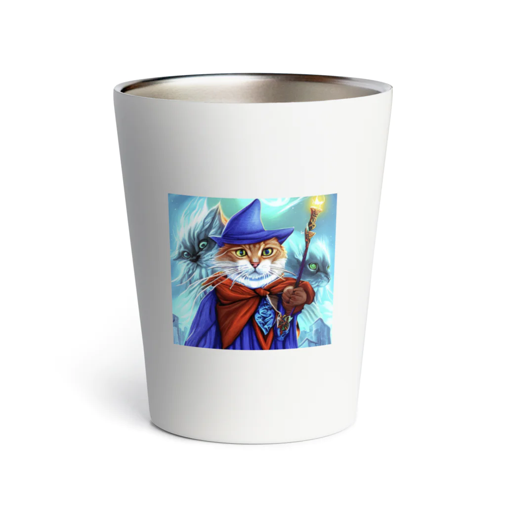 まさのお店の魔法使いの猫 Thermo Tumbler