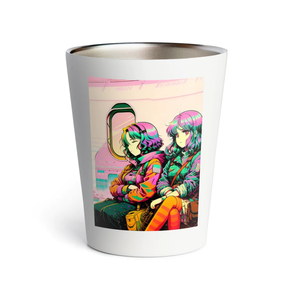 waffle2000の鉄道と女の子 Thermo Tumbler