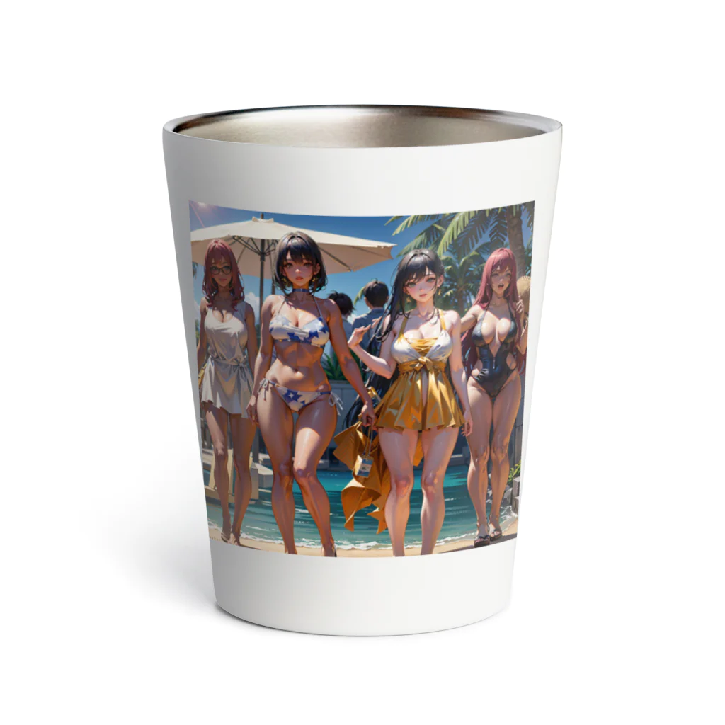 ki1962の浜辺で撮った仲の良い4姉妹のプレミアムグッズ Thermo Tumbler