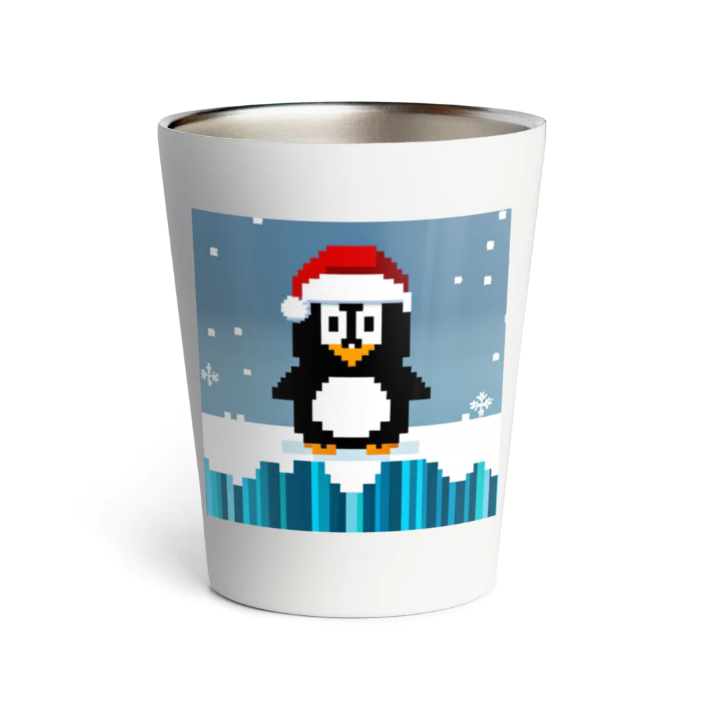 フリーダムのクリスマスの陽気なペンギン Thermo Tumbler