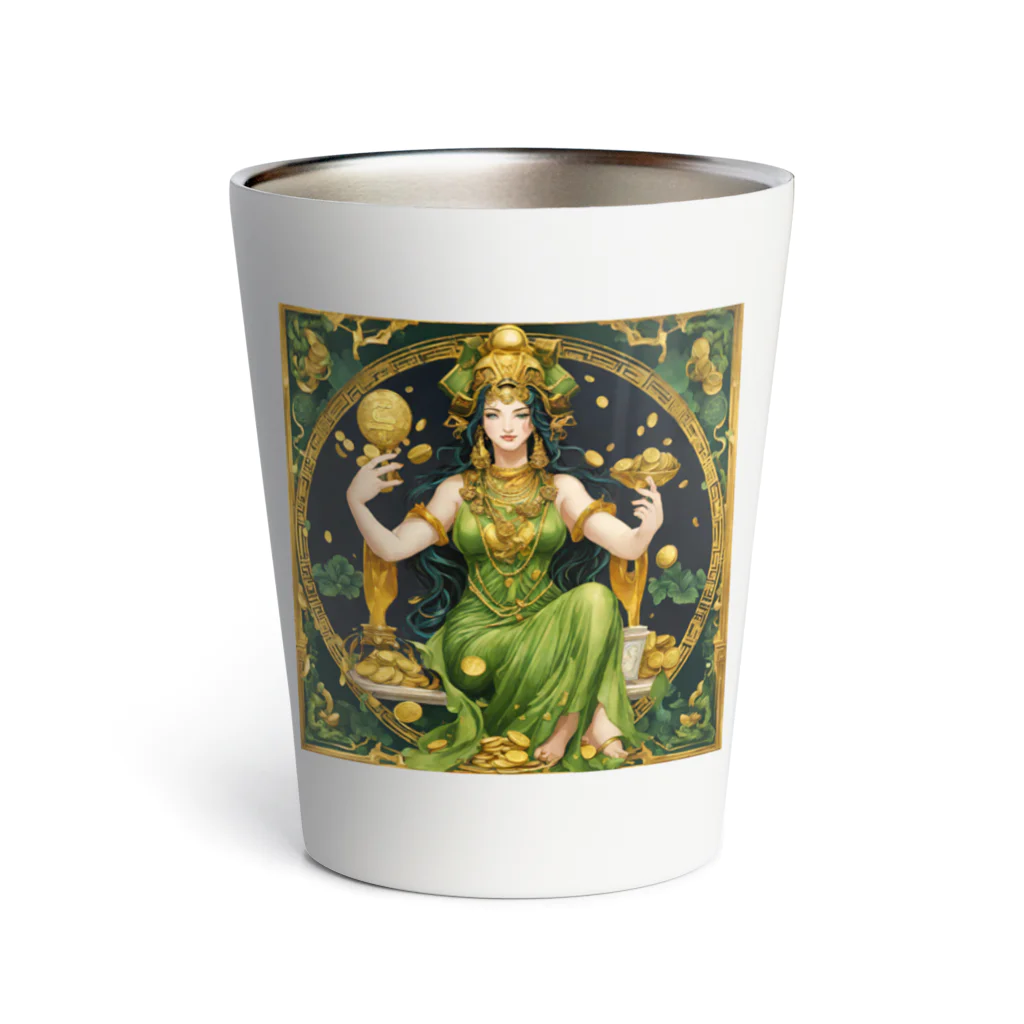Luck with moneyの金運の女神 Thermo Tumbler