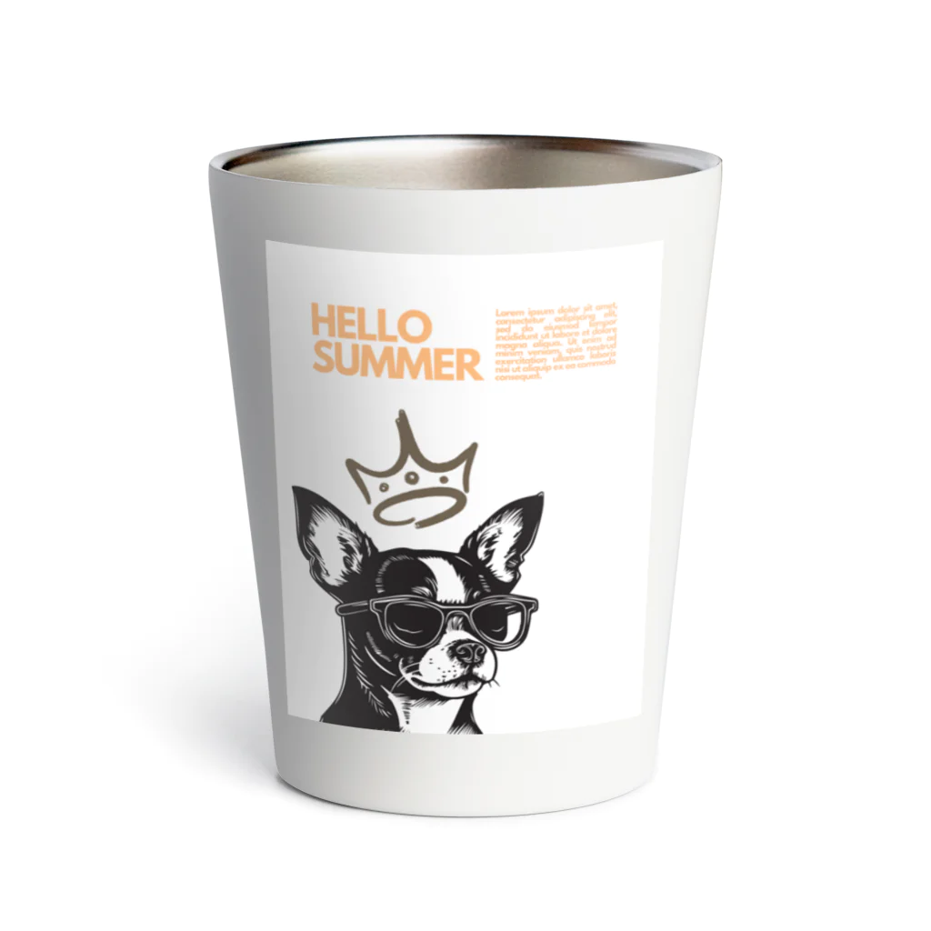 hide0120の犬（眼鏡） Thermo Tumbler