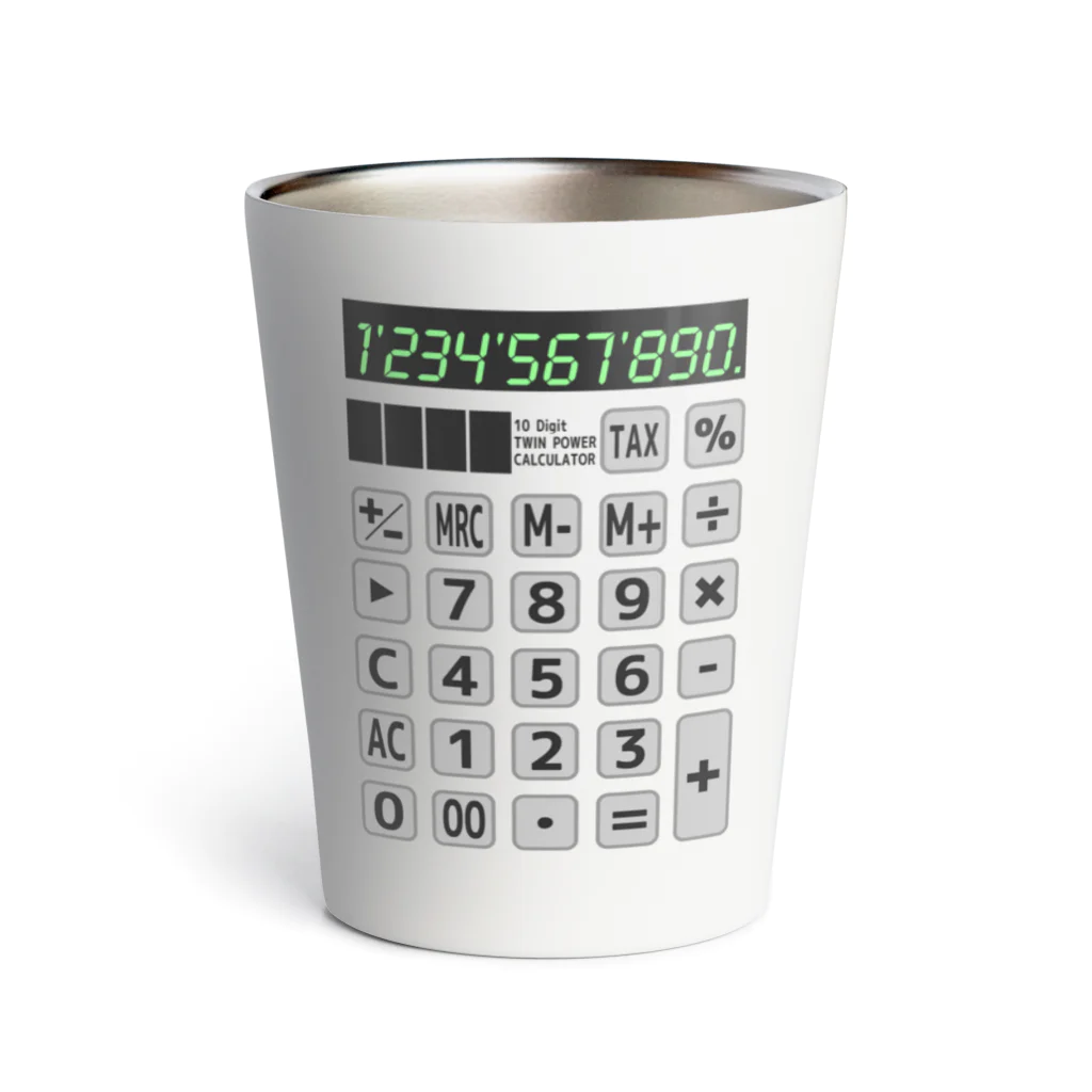 Achiとハトとみんなの店の電卓 Calculator Thermo Tumbler