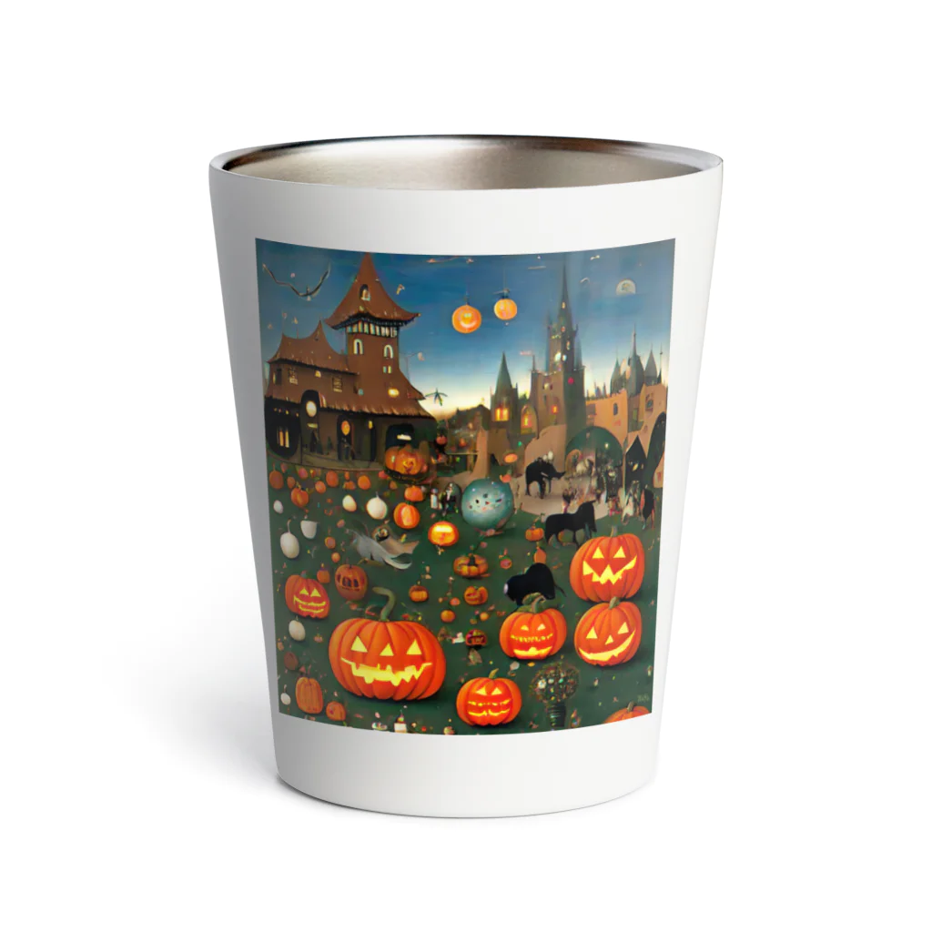 waffle2000のハロウィン風景 Thermo Tumbler