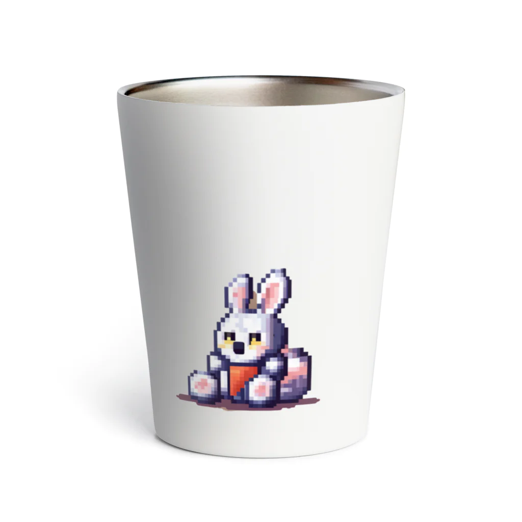 Dragonfly!!(トンボ)のドット絵　うさちゃん Thermo Tumbler