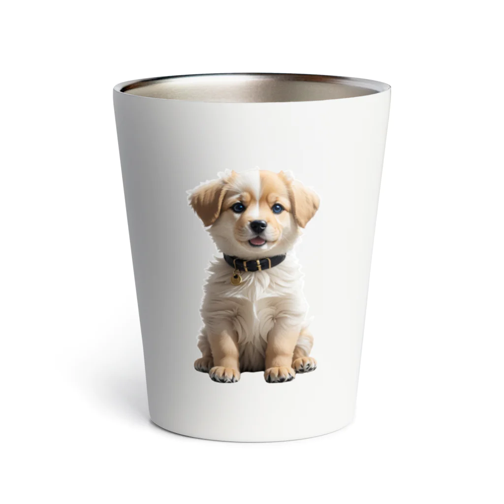 pondLeisurelyの愛らしい子犬 Thermo Tumbler