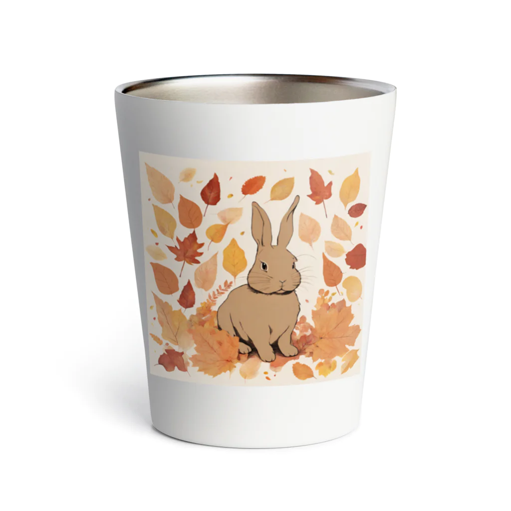 mojaの紅葉とうさぎ🐰 Thermo Tumbler