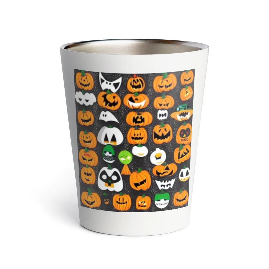 zenkokudocomademoのハロウィン-ナイト Thermo Tumbler