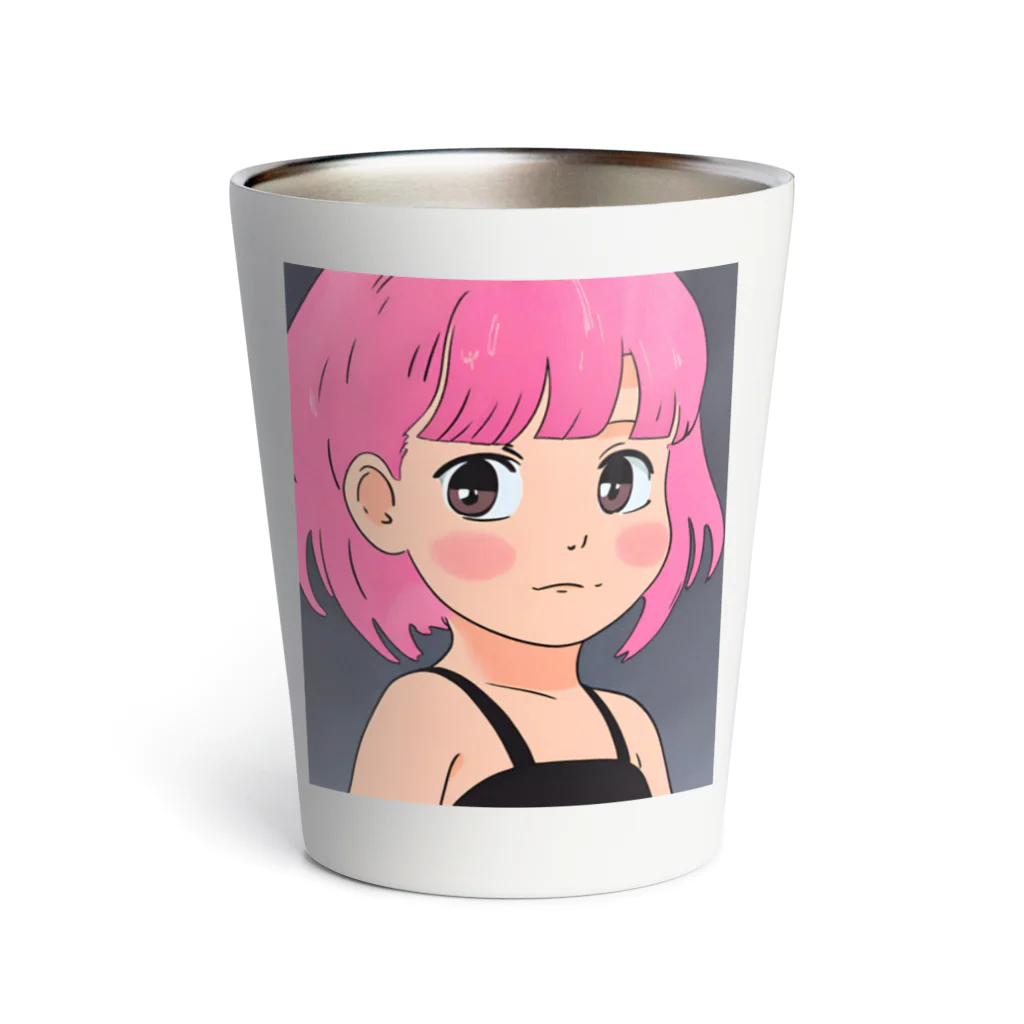 ワンダーワールド・ワンストップのピンク髪の少女② Thermo Tumbler