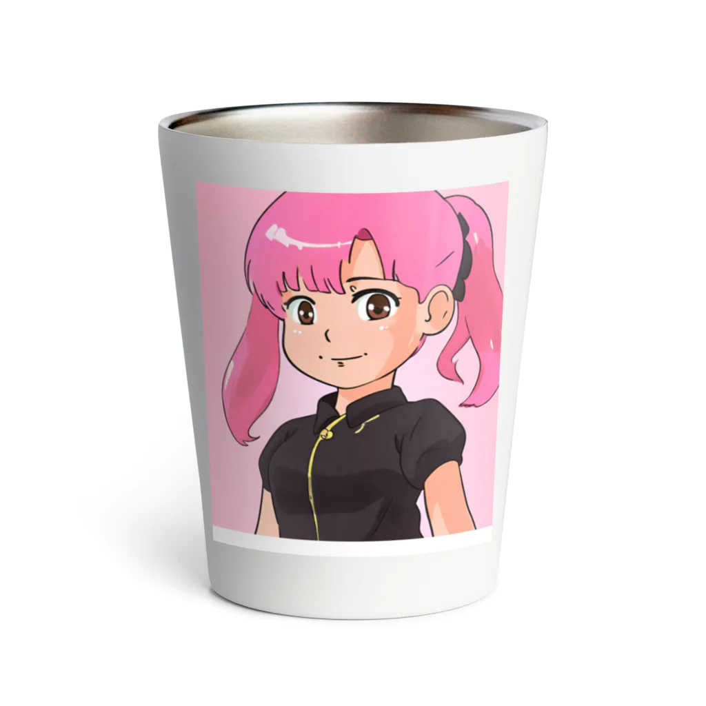 ワンダーワールド・ワンストップのピンク髪の女の子④ Thermo Tumbler