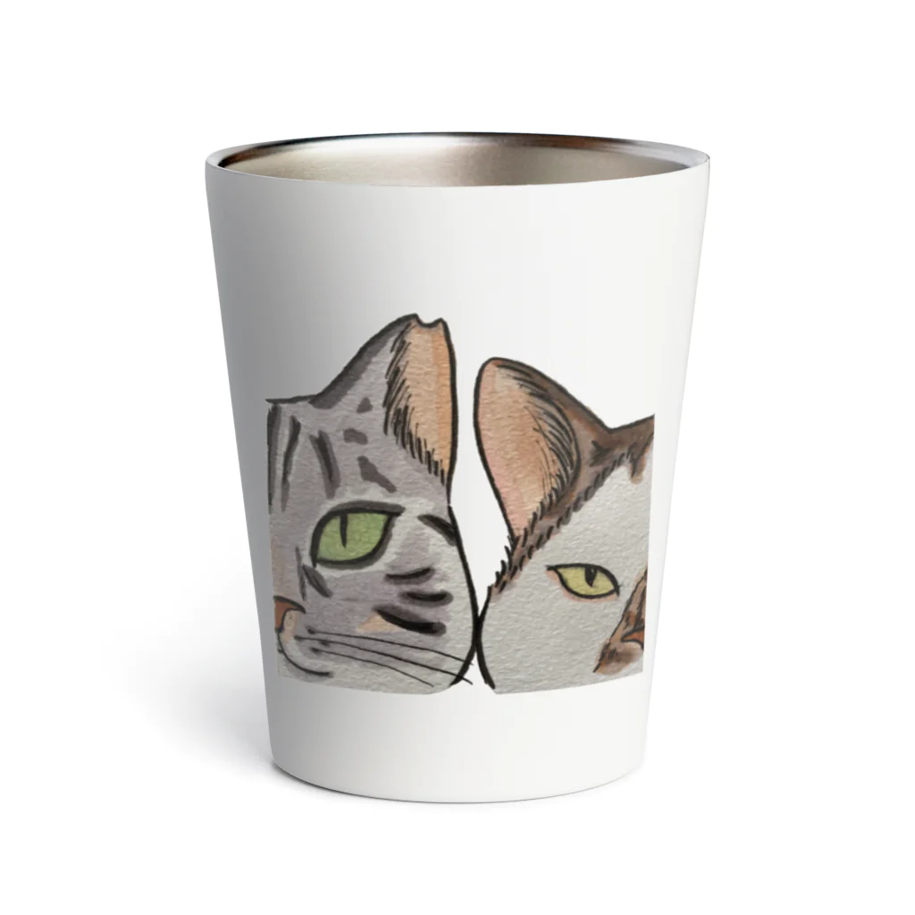 "ねこの手"グッズのツインズフェイス Thermo Tumbler