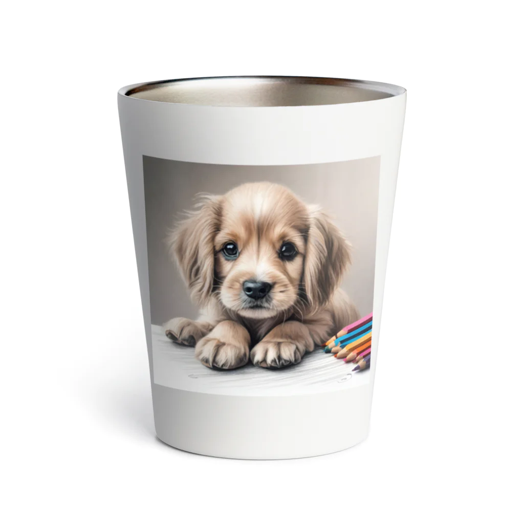 つぶらな瞳の子犬グッズ屋さんのつぶらな瞳の可愛い子犬② Thermo Tumbler