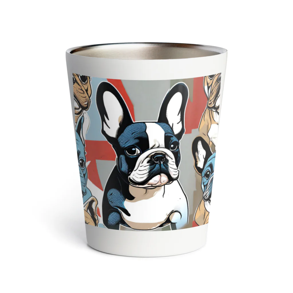 Artistic Allure EmporiumのCool French Bulldogs サーモタンブラー