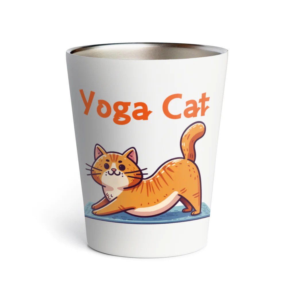 bravoadのヨガで猫のポーズ Thermo Tumbler