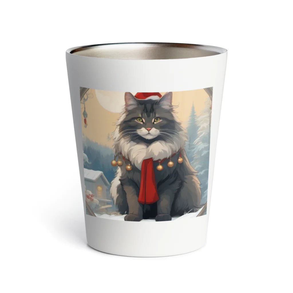 ruiruirの猫　冬　クリスマス Thermo Tumbler