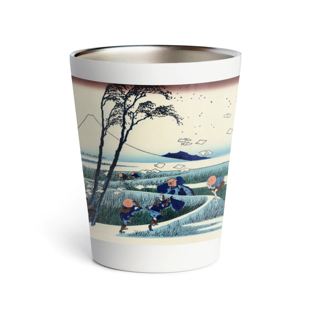 浮世絵屋の北斎「富嶽三十六景⑱　駿州江㞍」葛飾北斎の浮世絵 Thermo Tumbler