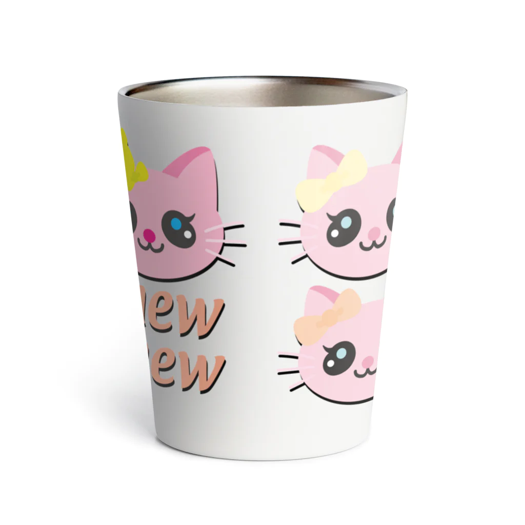 Illustrator Moca&Ram shopのこねこのミューミュー Thermo Tumbler