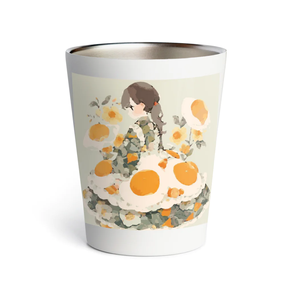 ふわり少女のめだまやきがーる Thermo Tumbler