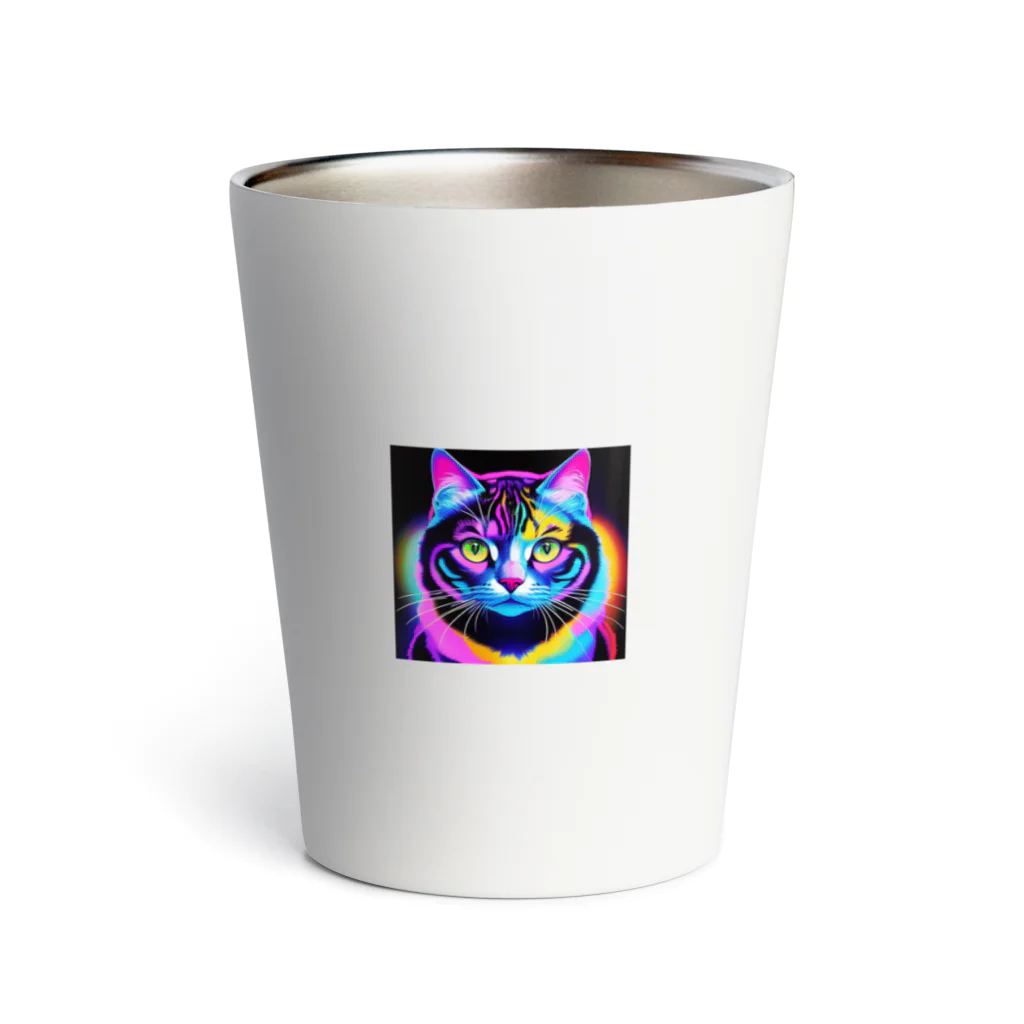 629_CAT_ARTのカラフルキャット Thermo Tumbler