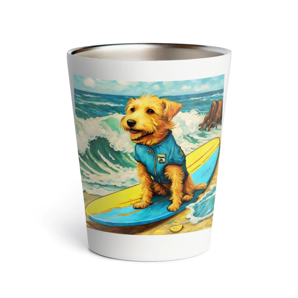 ハッピー・ディライト・ストアの波乗りDog Thermo Tumbler