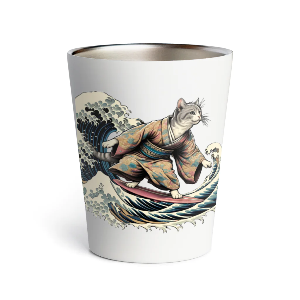 ToraJaponの猫サーフィン Thermo Tumbler