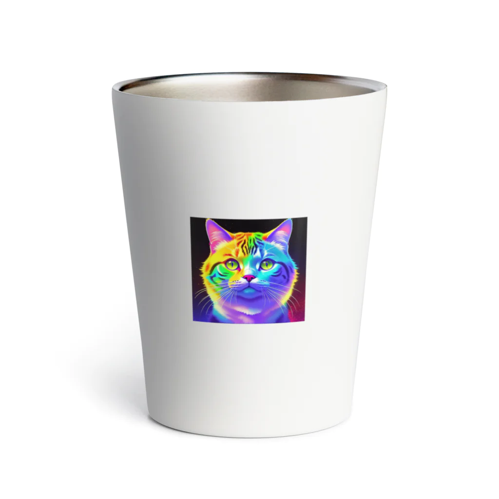 629_CAT_ARTのカラフルサイバーキャット vol3 Thermo Tumbler