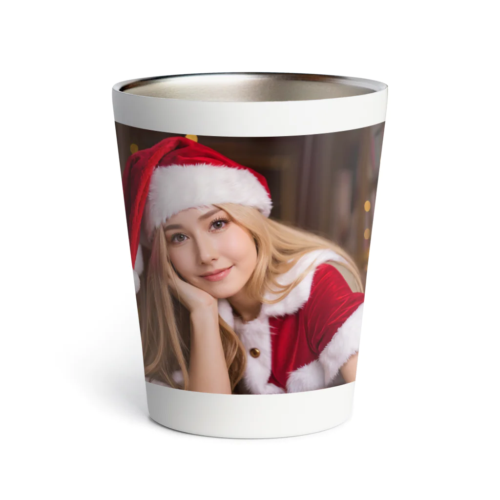 ArtWandererのクリスマス限定　女性サンタクロース　イラスト入りグッズ Thermo Tumbler