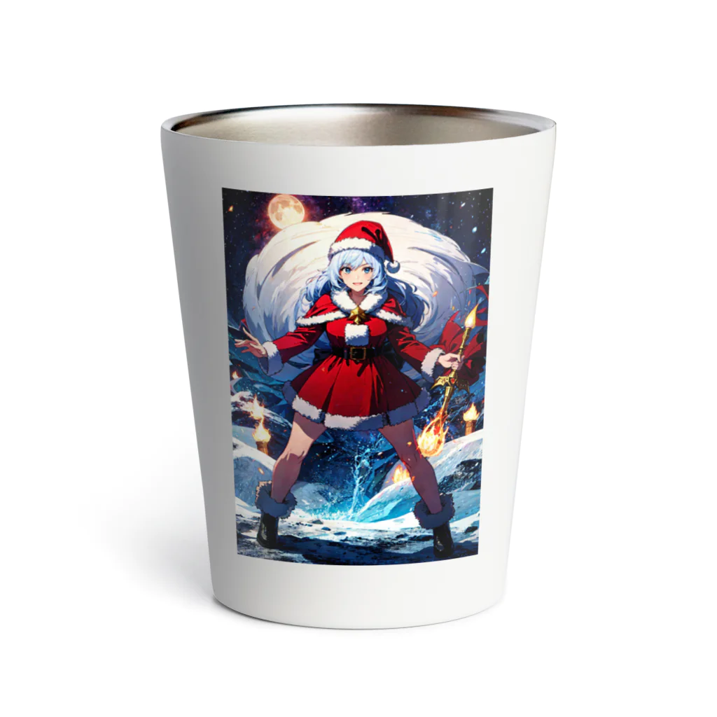 ArtWandererの女性サンタクロースのイラスト付きグッズ Thermo Tumbler