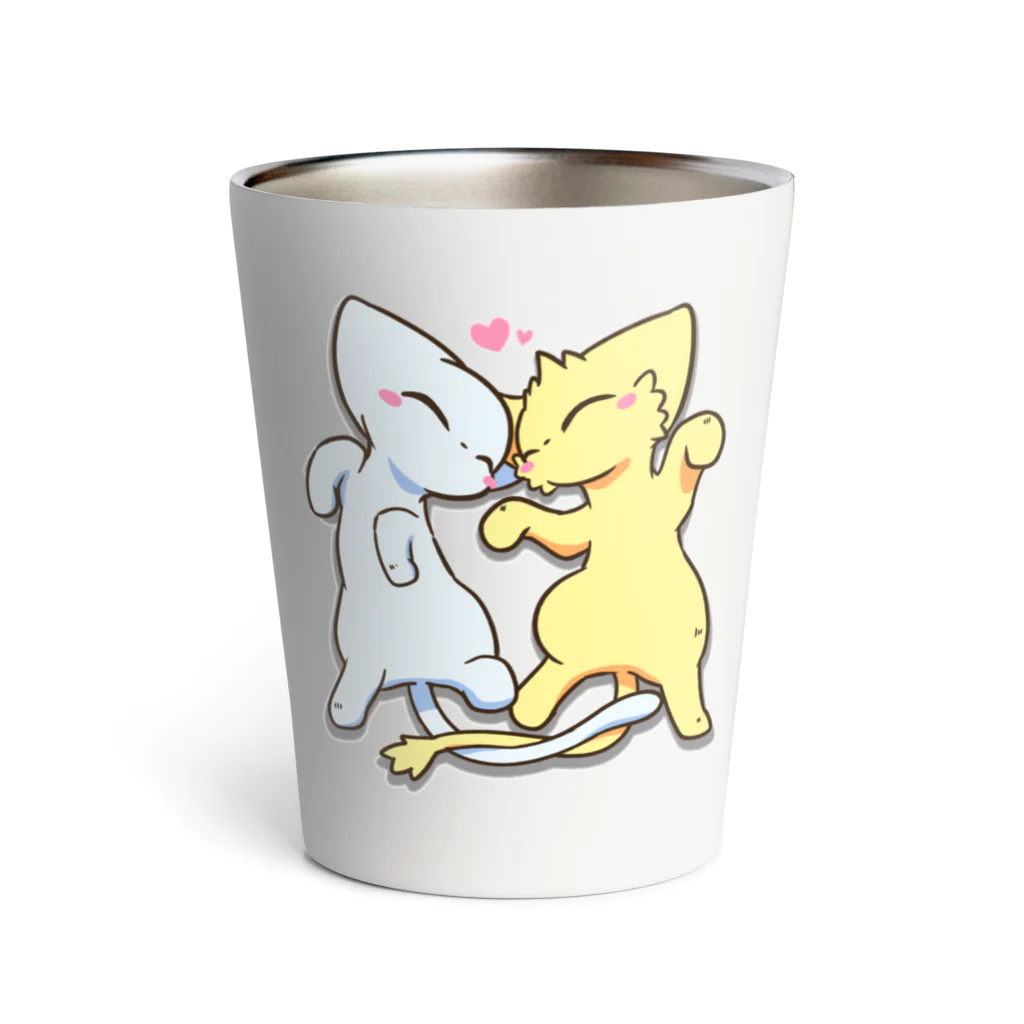 カッキー創作チャンネルのなかよし♡【ニャン&ニャン】 Thermo Tumbler