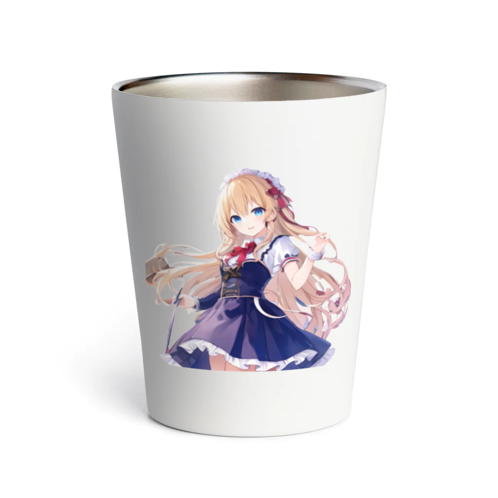 かわいい女の子とシュールな絵のアリスマーガレットちゃん Thermo Tumbler