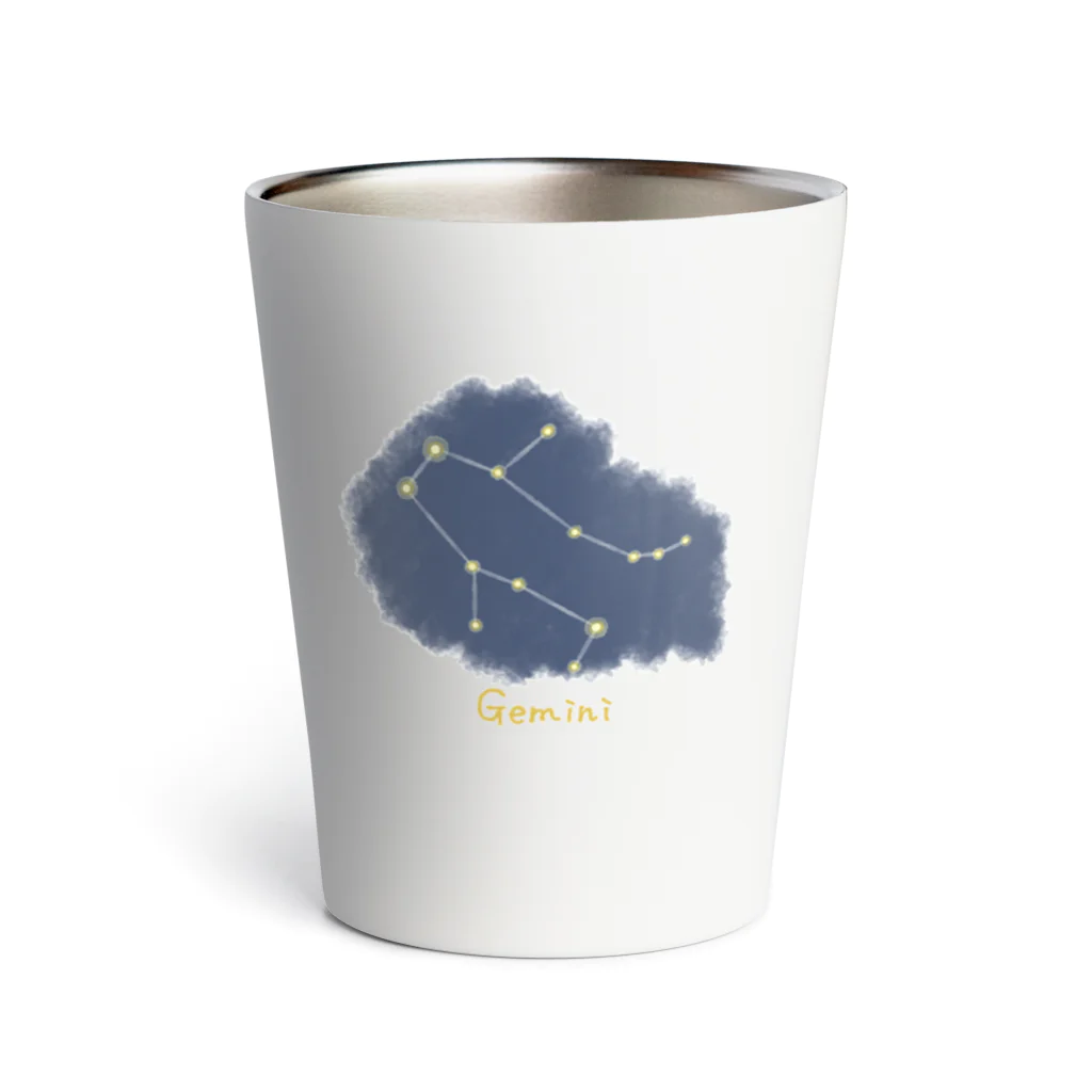 iso_Illustの光る夜空の星座・双子座 Thermo Tumbler