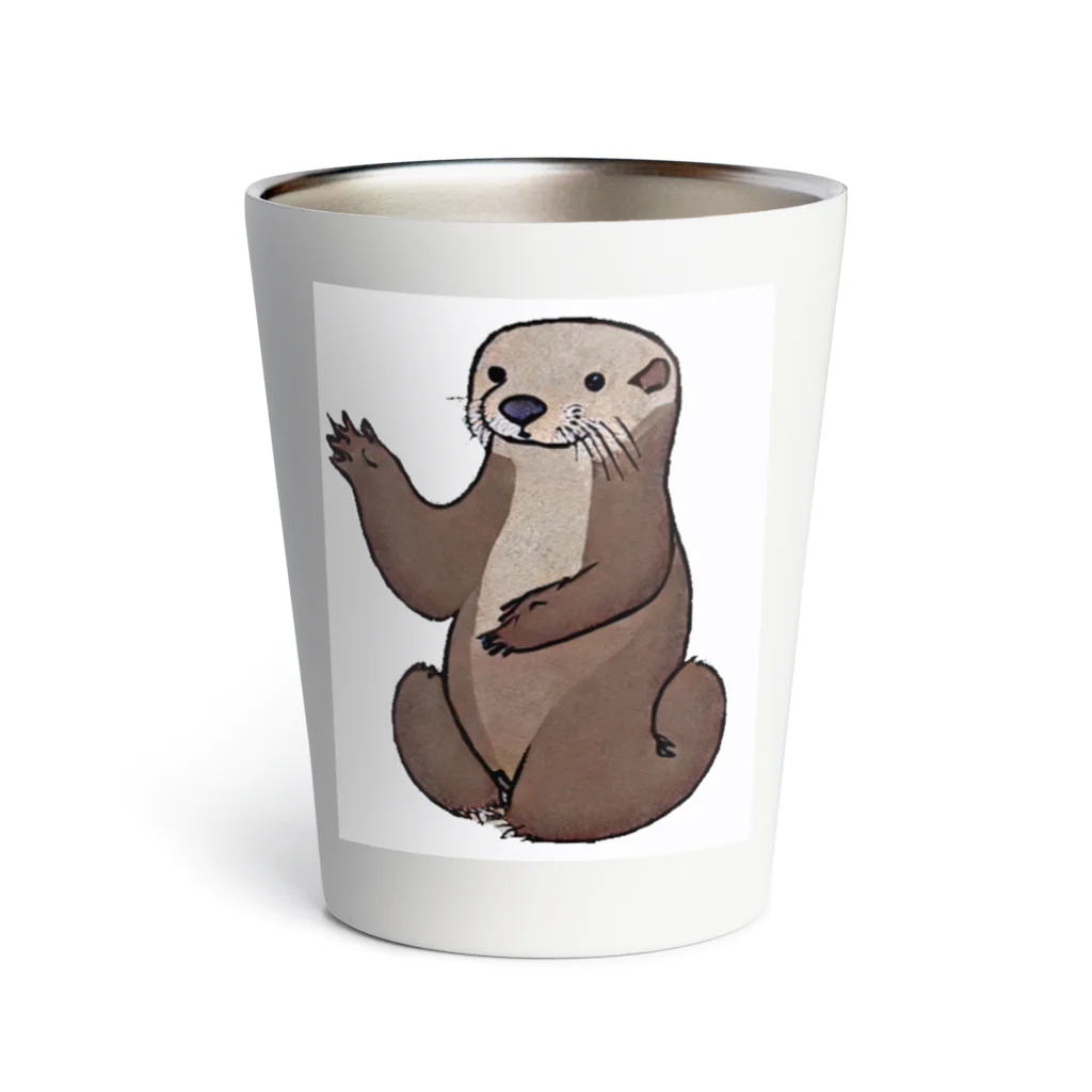 夢幻カワウソくんのお店の浮世絵風カワウソくん Thermo Tumbler