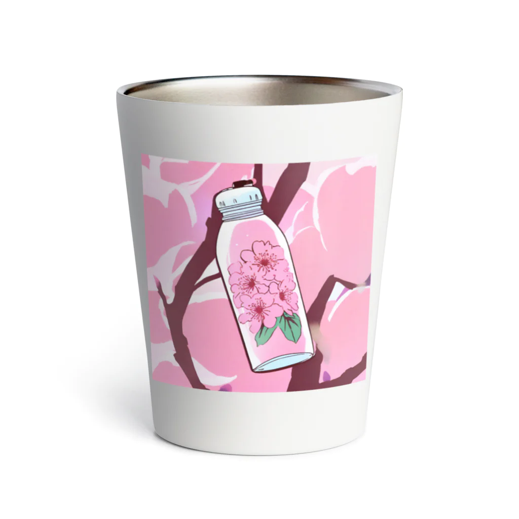 リホタママの水筒の中の桜 Thermo Tumbler