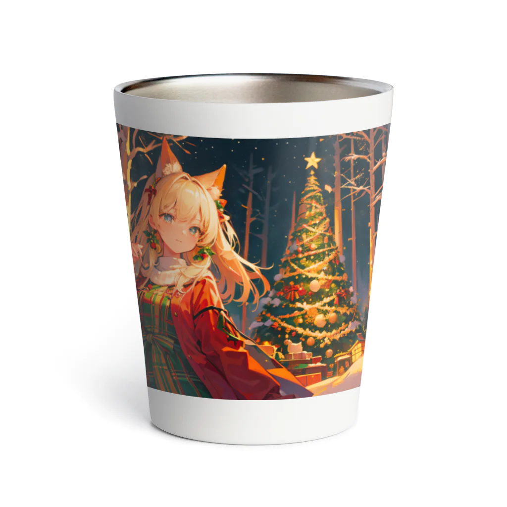 卯月なのかのChristmas Journey　〜家族や友達と分かち合う聖なる夜の旅〜　No.4「狐だって待ち遠しい」 Thermo Tumbler