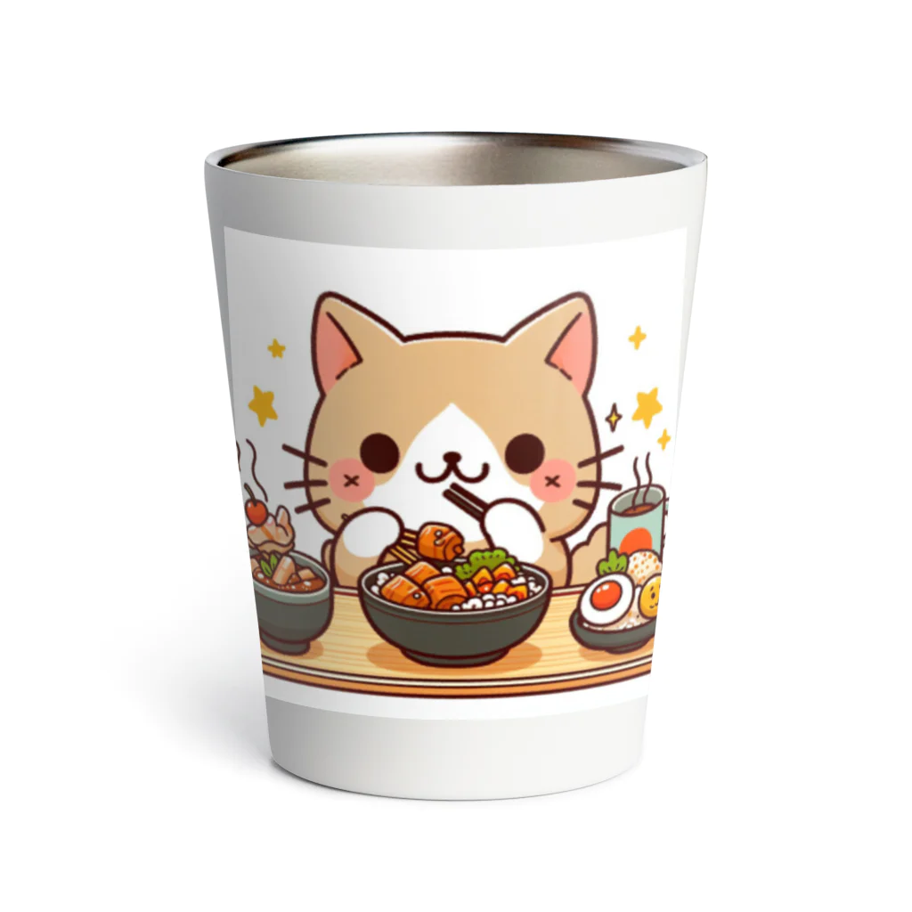 zuuu-の☆食いしん坊にゃんこ☆ Thermo Tumbler