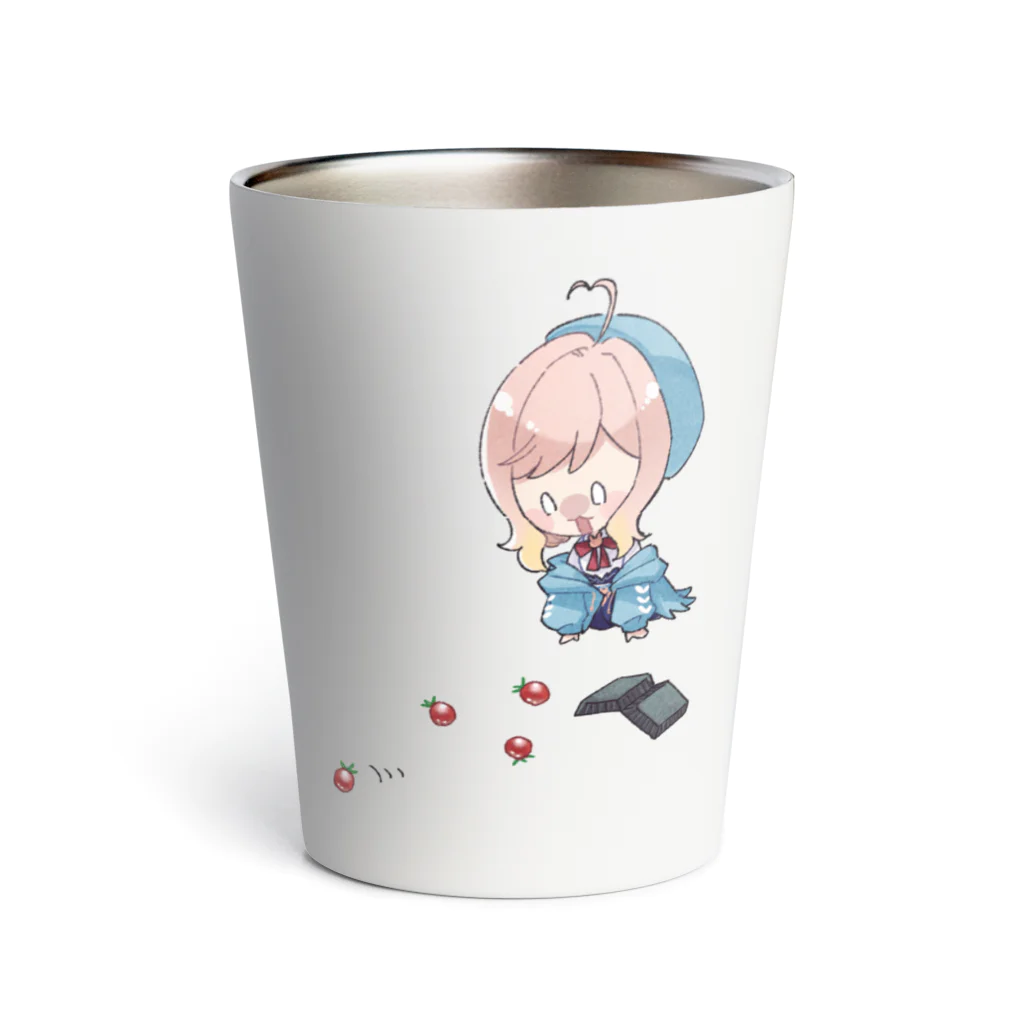 usabit.のぐっず屋さんのトマトぶちまけにゃこ師匠 Thermo Tumbler