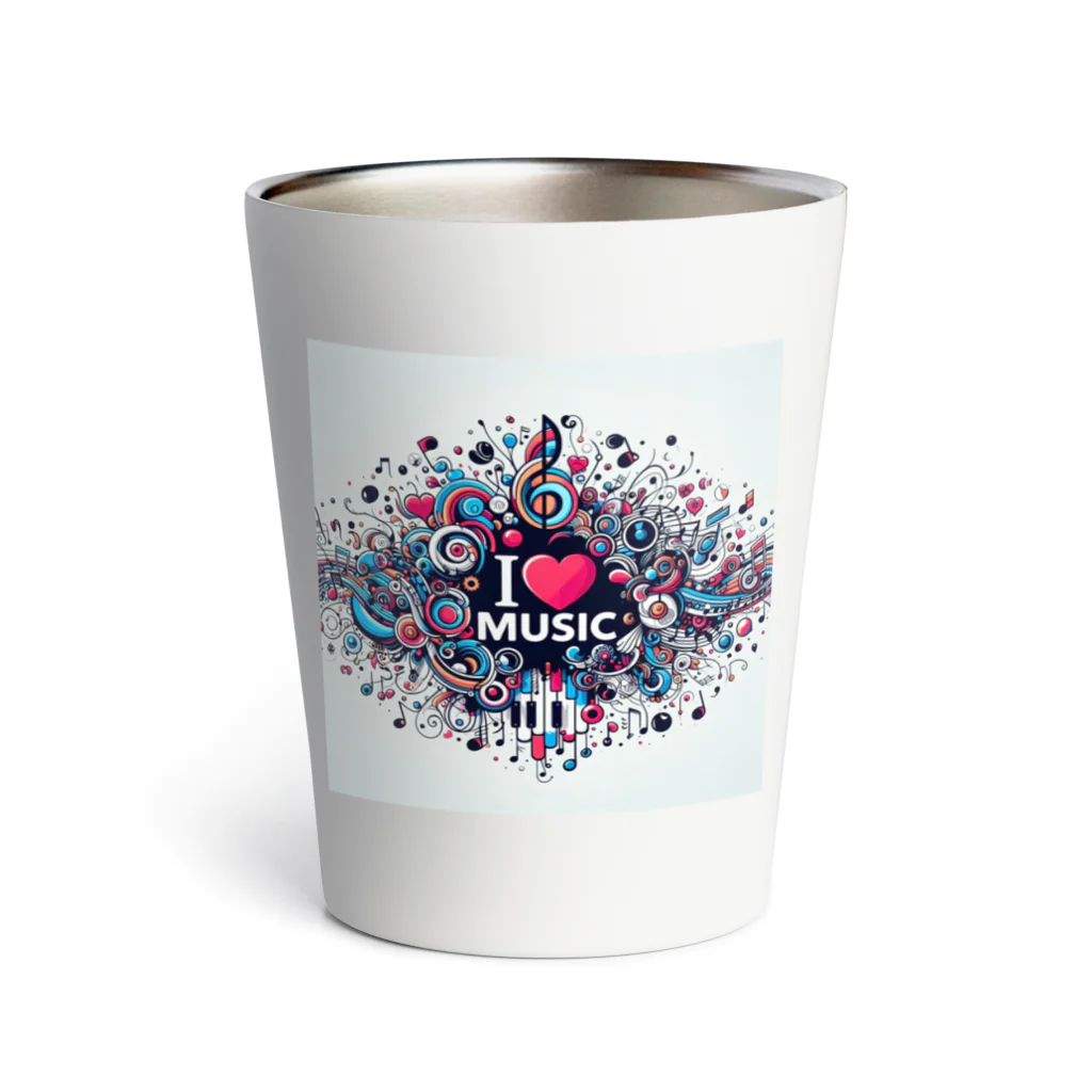 kibou0304のI love music. Thermo Tumbler