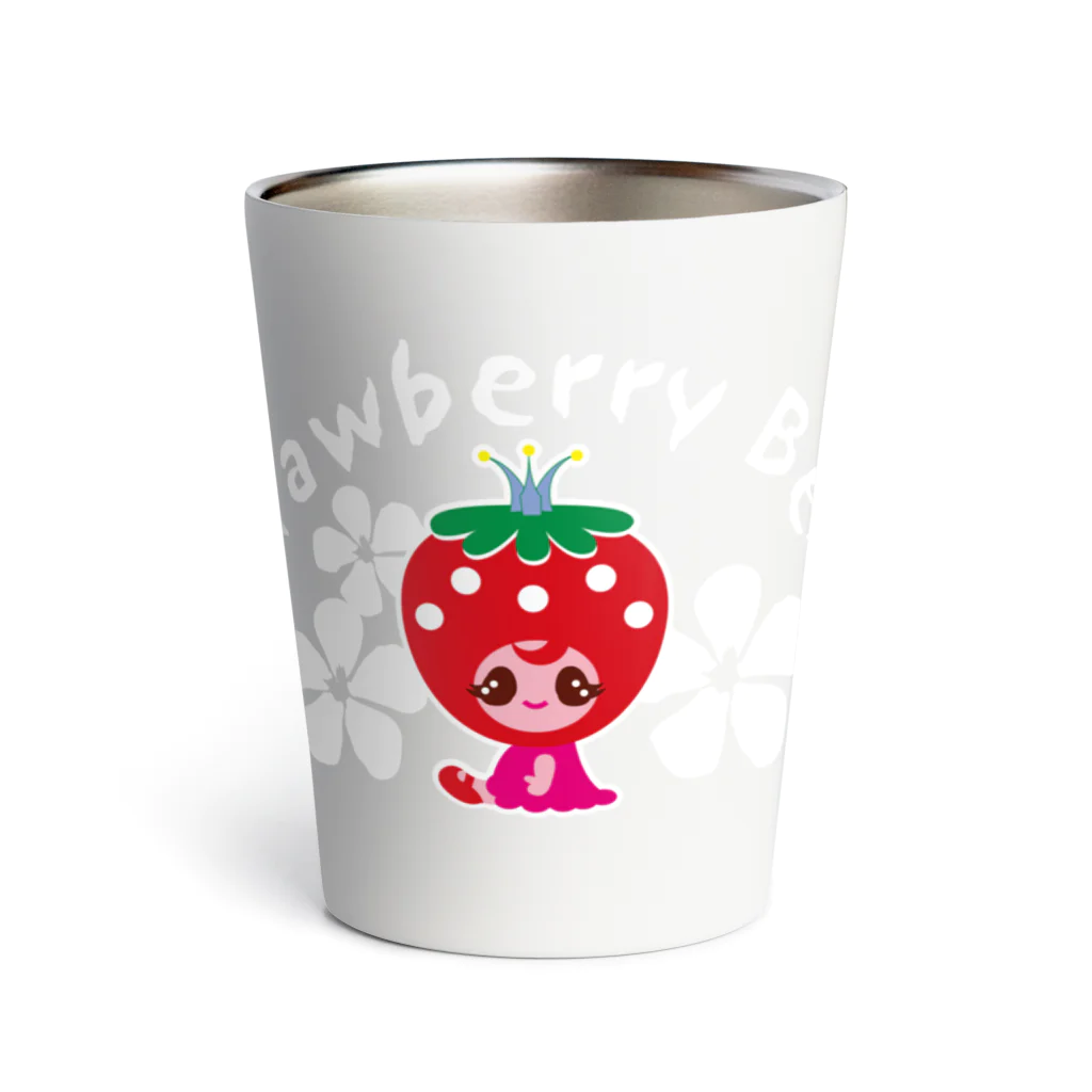 Illustrator Moca&Ram shopのいちごのお姫さまStrawberry BeBe🍓ストロベリーべべ Thermo Tumbler