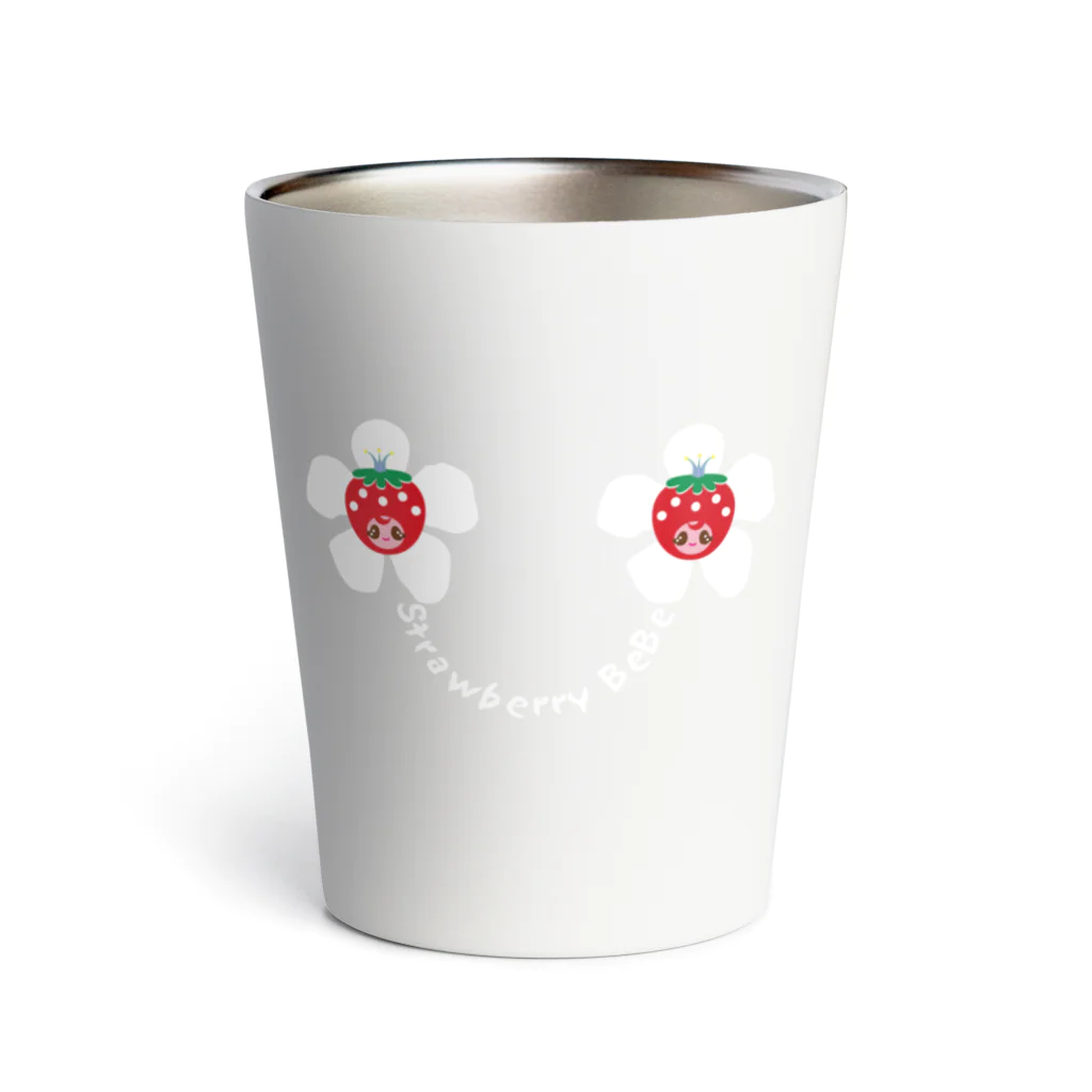 Illustrator Moca&Ram shopのいちごのお姫さまStrawberry BeBe🍓ストロベリーべべ Thermo Tumbler