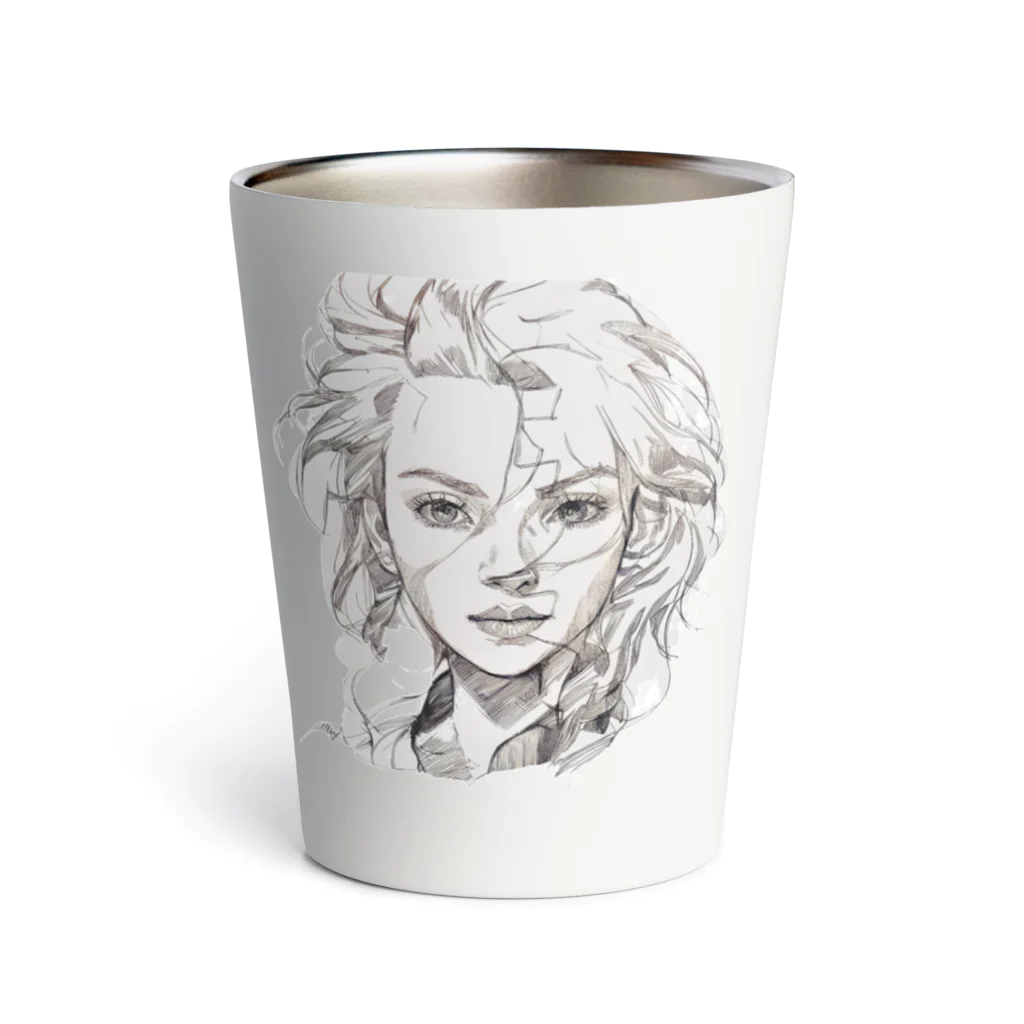 fashion-forwardのエロカッコイイ女性 Thermo Tumbler