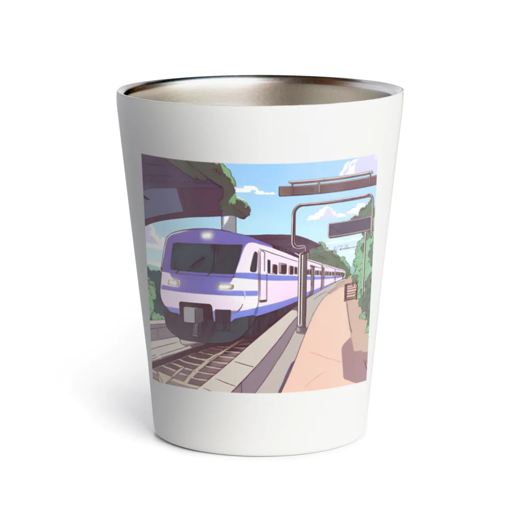 はまみるの軽快で洗練されたモダン鉄道 Thermo Tumbler