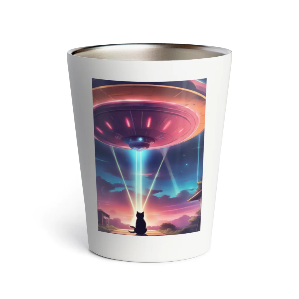 ParadigmStar　パラダイムスターのUFOに遭遇!? 不思議な猫のキャトルミューティレーション！👽🐱✨ Thermo Tumbler