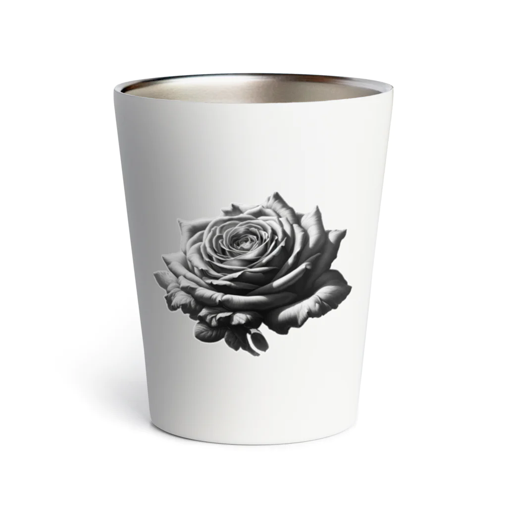 mumuの心に咲いた薔薇の花 Thermo Tumbler