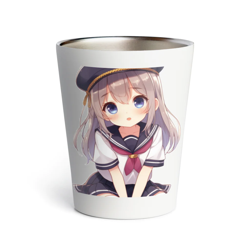 【AI】アルゴリズムアトリエ【デザイン】のAIが作った可愛い制服の女の子 Thermo Tumbler